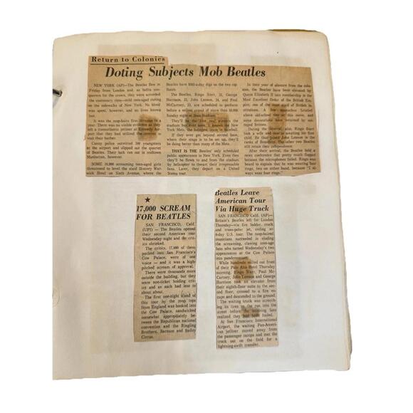 ULTRA-RARE 60s BEATLES Ephemera ~100pgs of ORIGINALS - Picture 10 of 16